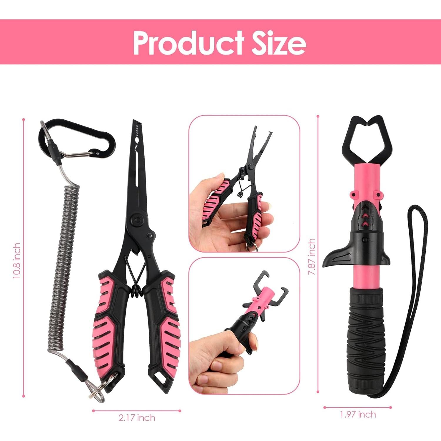 Kit de Herramientas de Pesca Mouhike - Pinzas y Agarrador 22.6 cm