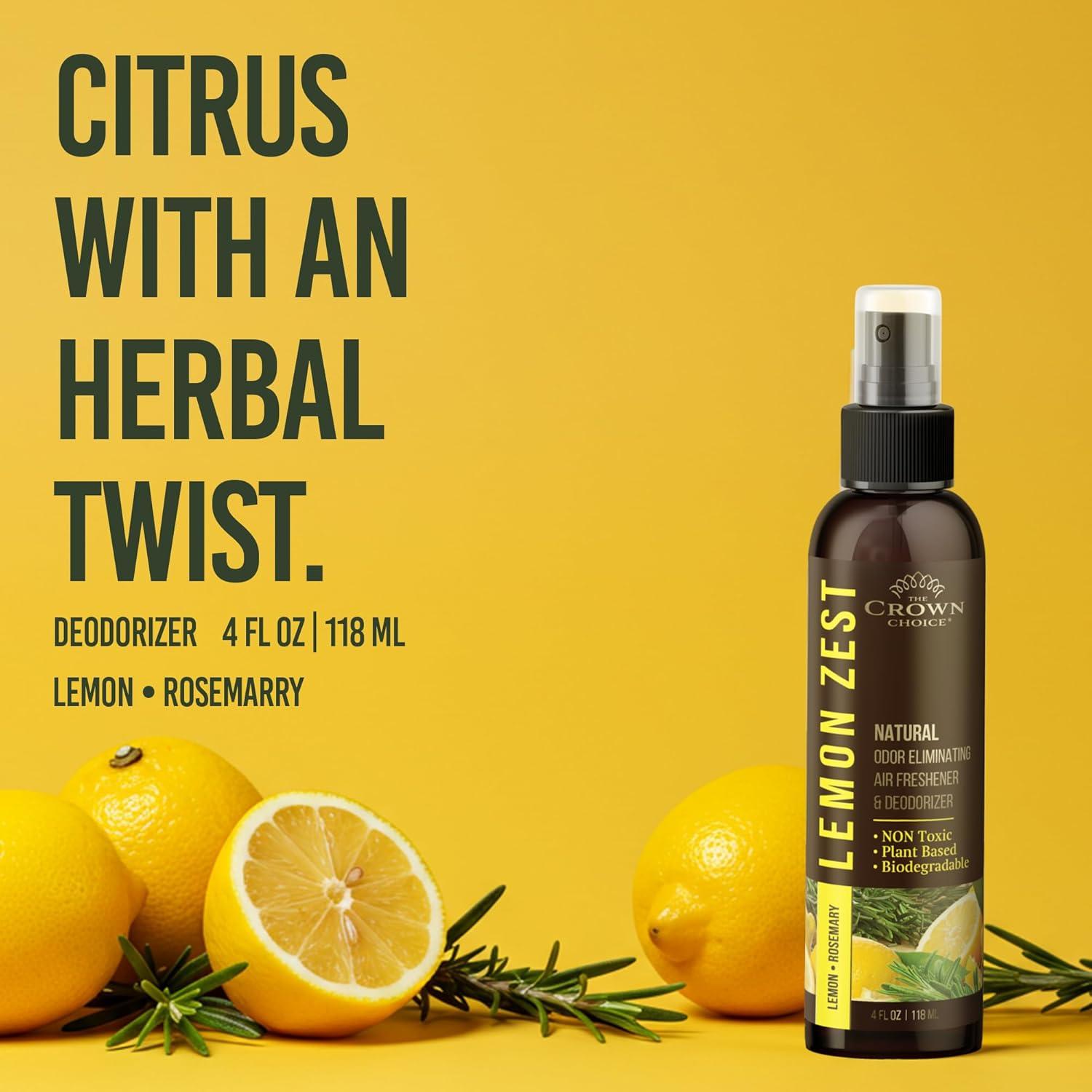 Spray Ambientador Natural The Crown Choice 2PK Ralladura de Limón 226.8g