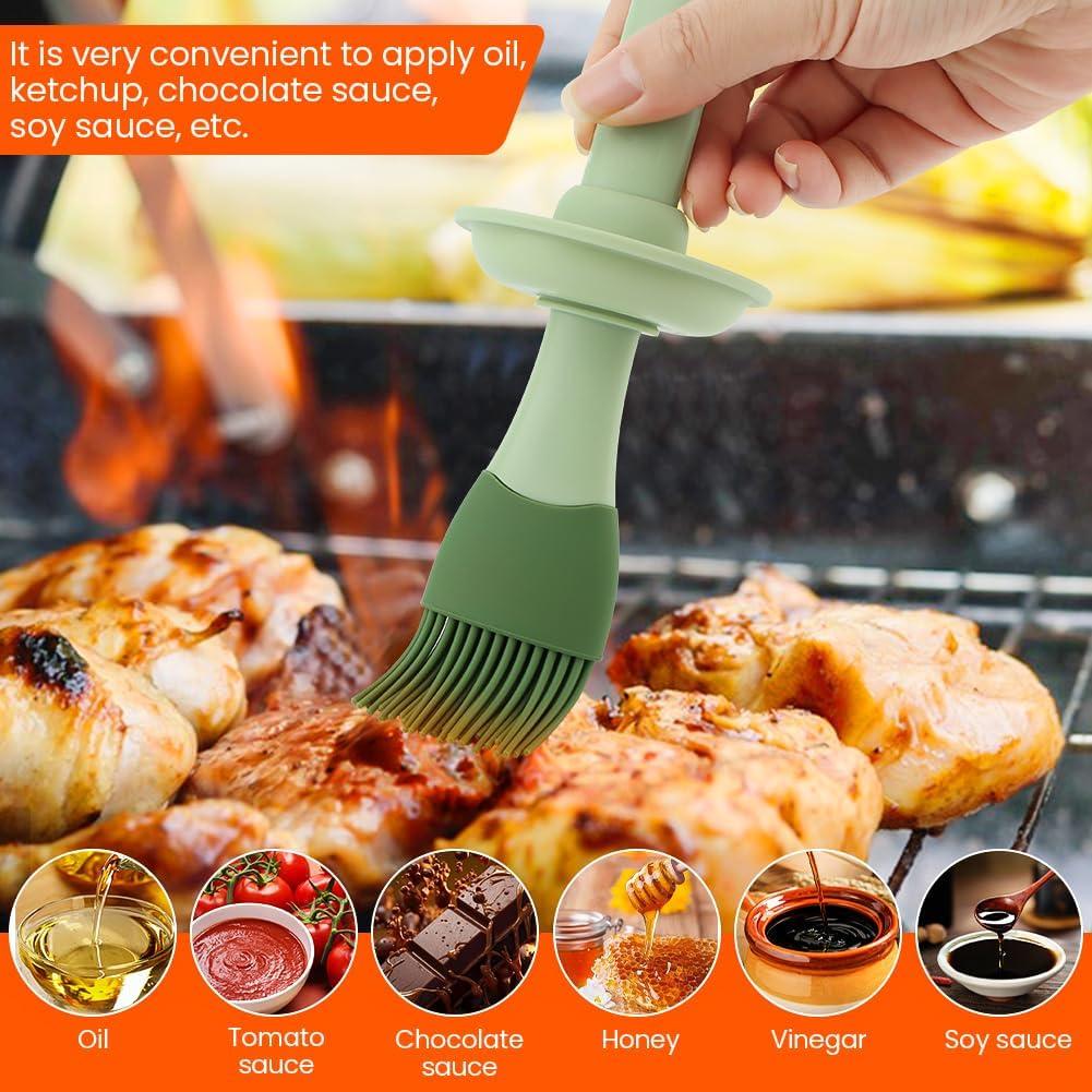 Dispensador de Aceite Tookie 200ml con Brocha de Silicona Verde