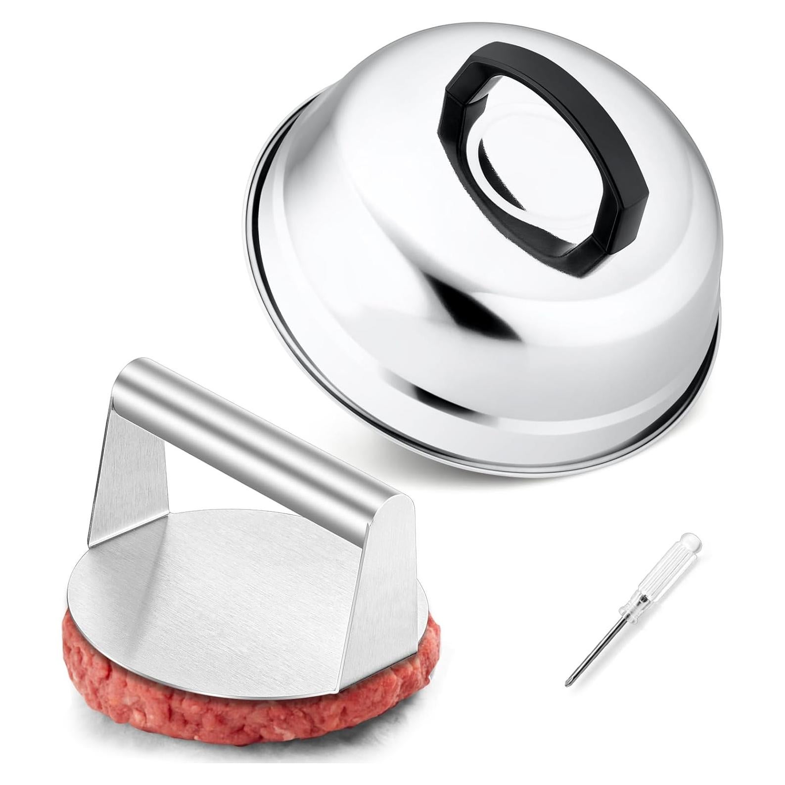 Domo de Derretimiento 22.9 cm y Prensa Hamburguesa 13.7 cm HaSteeL