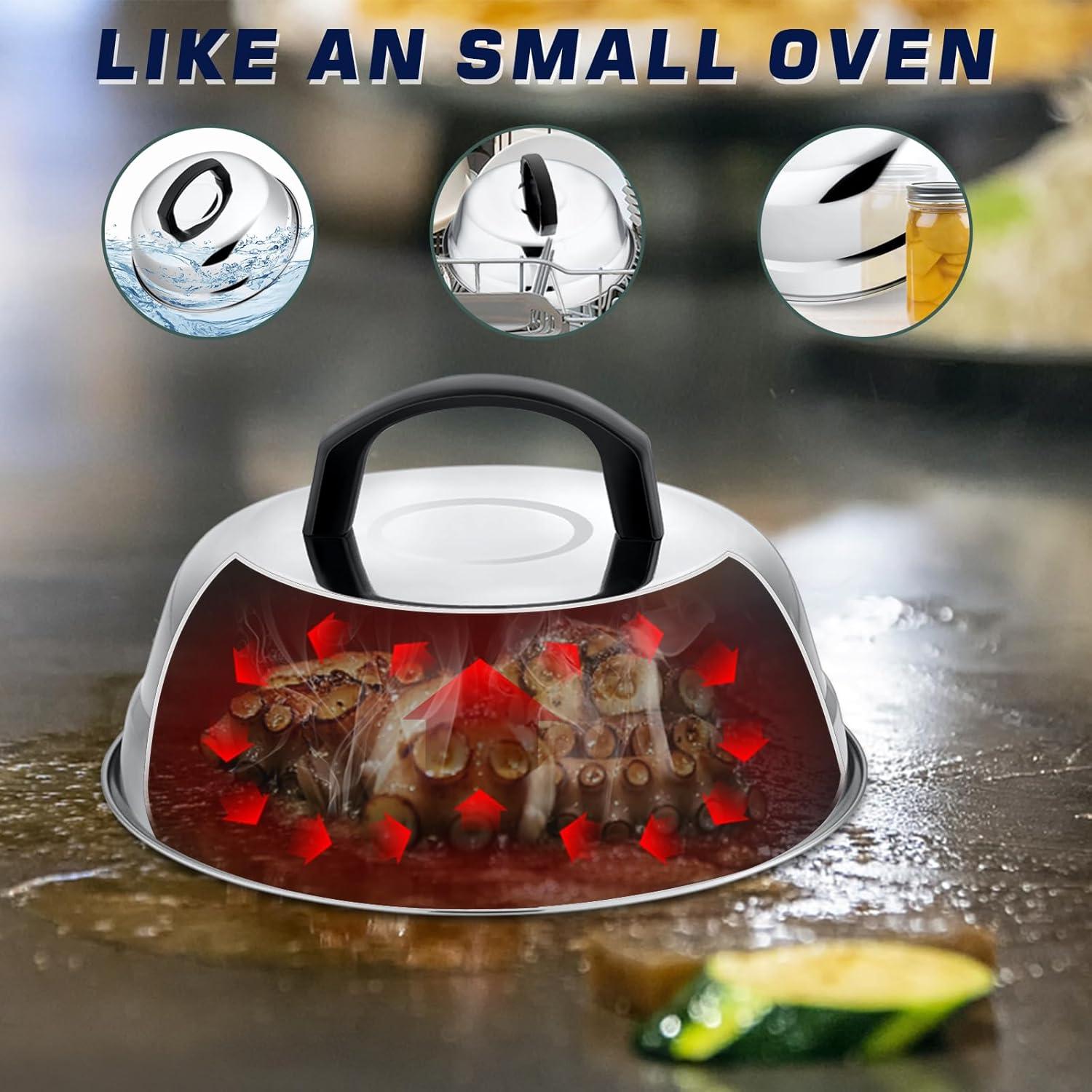 Domo de Derretimiento 22.9 cm y Prensa Hamburguesa 13.7 cm HaSteeL