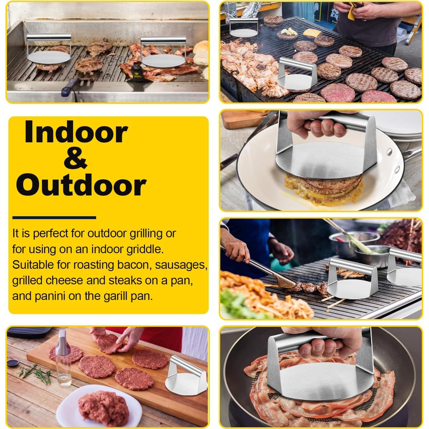 Domo de Derretimiento 22.9 cm y Prensa Hamburguesa 13.7 cm HaSteeL