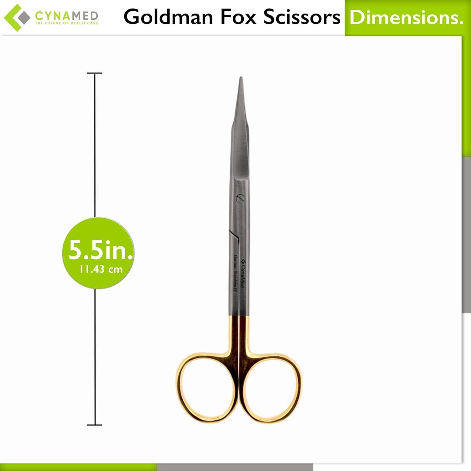 Tijera Goldman Fox 13 cm - Acero Inoxidable Alemán - Corte Preciso