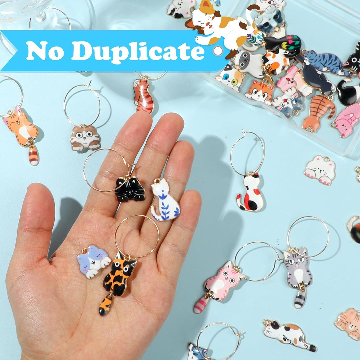 Conjunto de 40 Marcadores de Vino Tema Gato Megitzuu