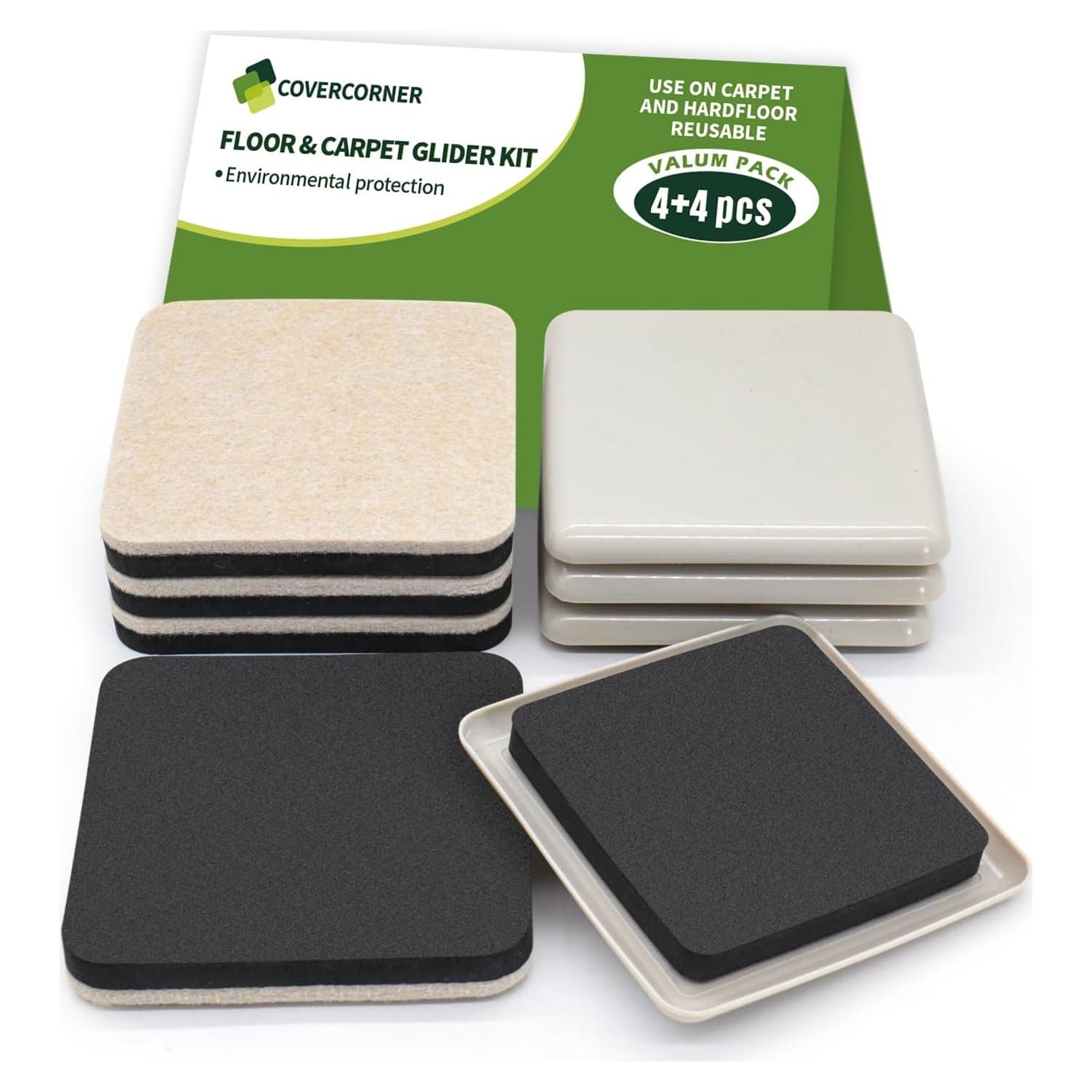 Deslizadores de Muebles 8 PCS Covercorner 8.89 cm Antideslizantes