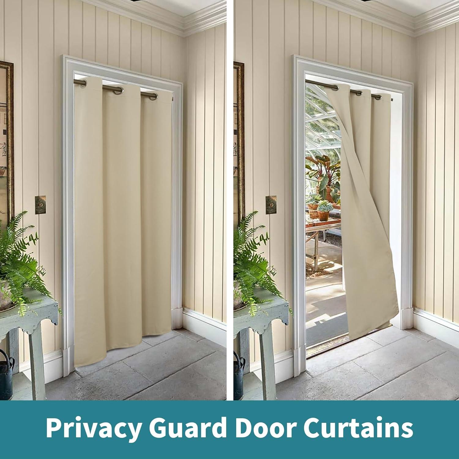 Cortina de Puerta Beige BGment 34x80 cm Aislante de Privacidad