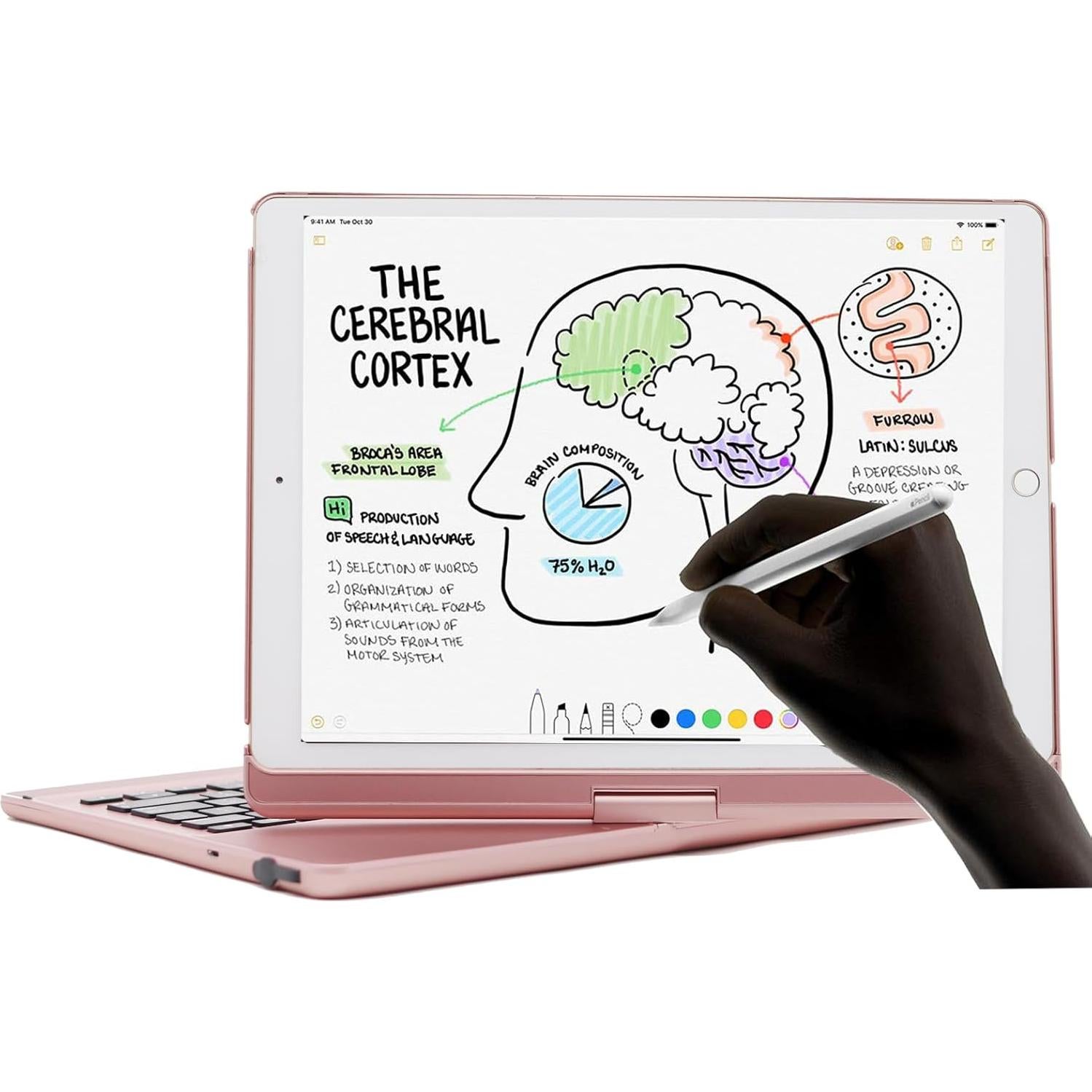 Funda Teclado LENRICH iPad Pro 12.9 2017/2015 Oro Rosa