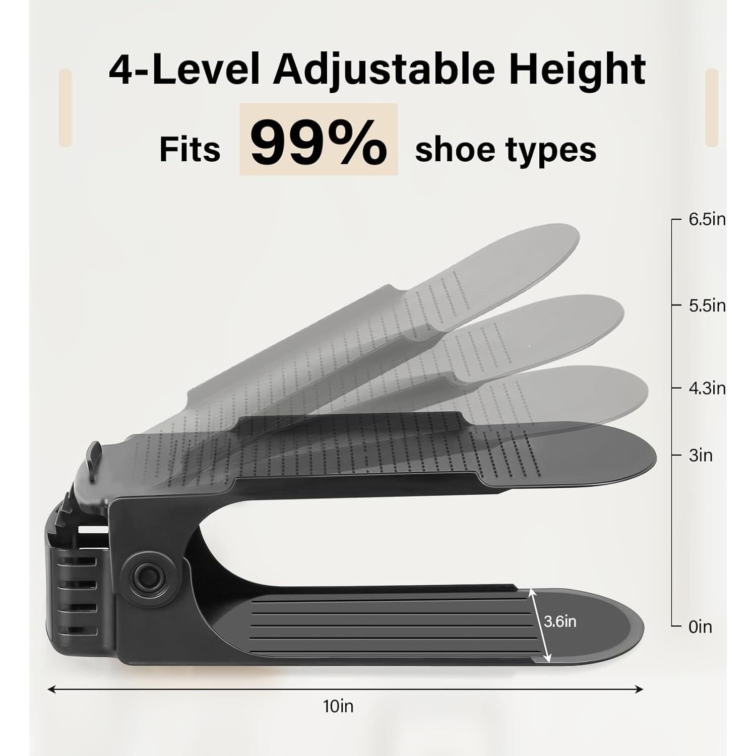 Organizador de Zapatos ZNCMRR 20 Pack Ajustable Doble Capa