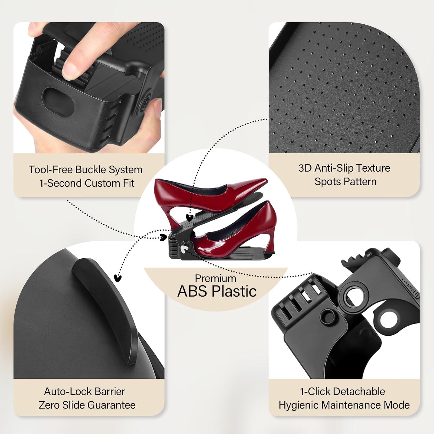 Organizador de Zapatos ZNCMRR 20 Pack Ajustable Doble Capa