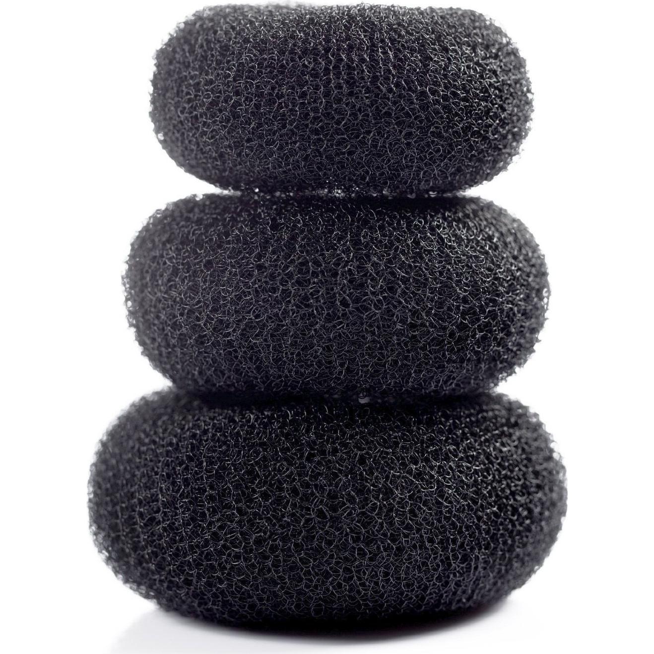 Anillos Estilizador de Moño de Cabello UPSTORE - 3 Piezas (Negro)