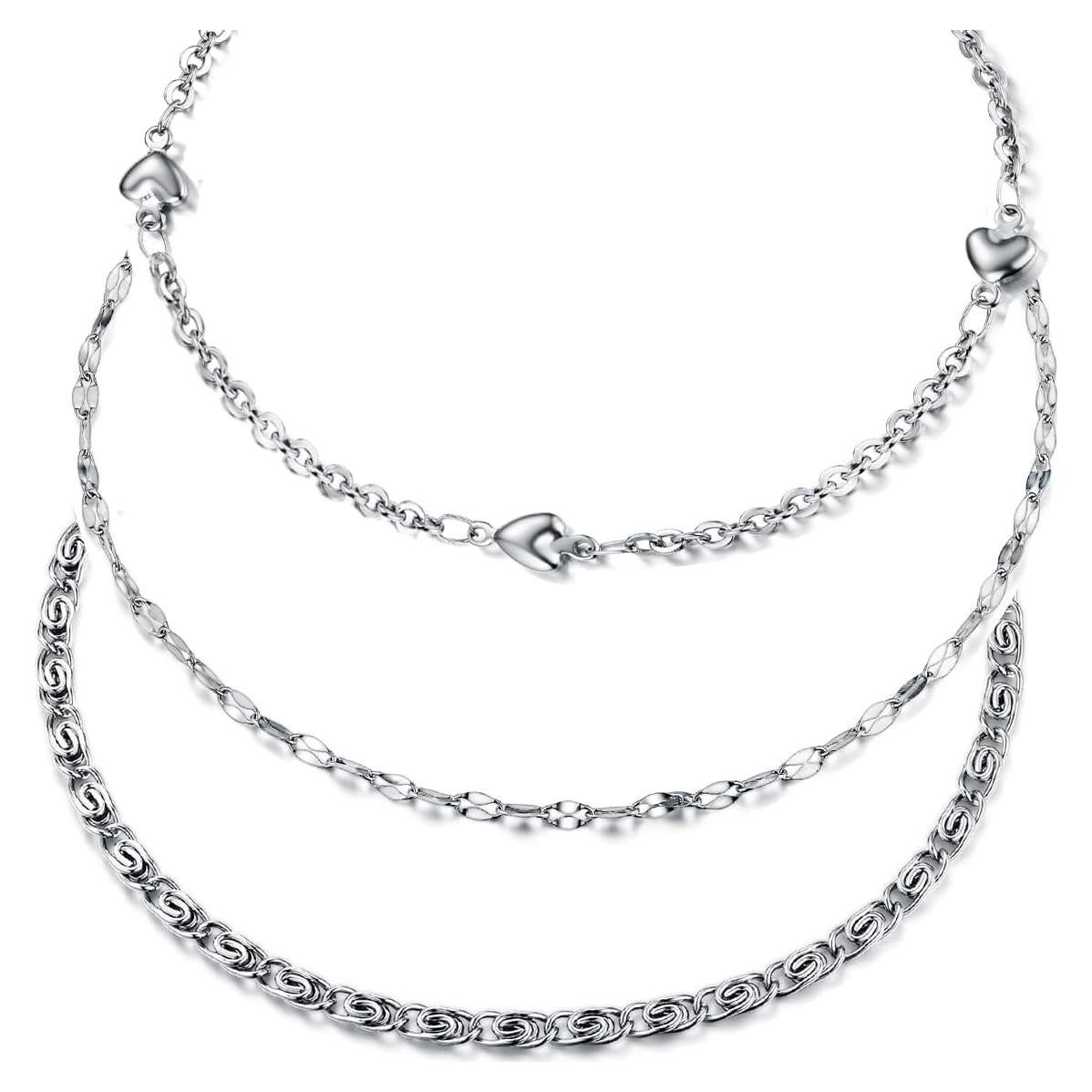 Pulsera de Tobillo Oro Blanco Acero Inoxidable 20.8 cm