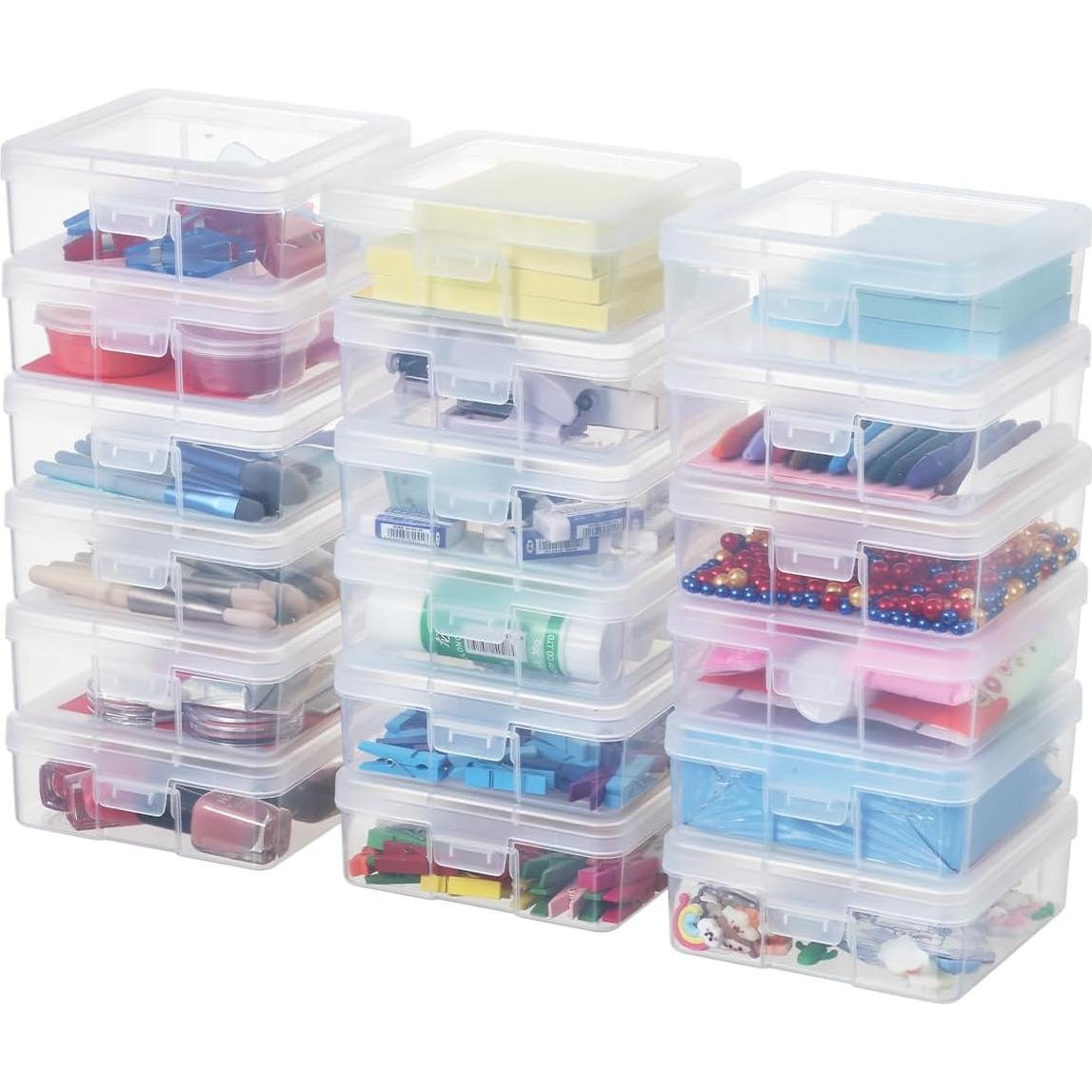 Cajas de Almacenamiento Apilables Novelinks 18 Pequeñas Transparentes