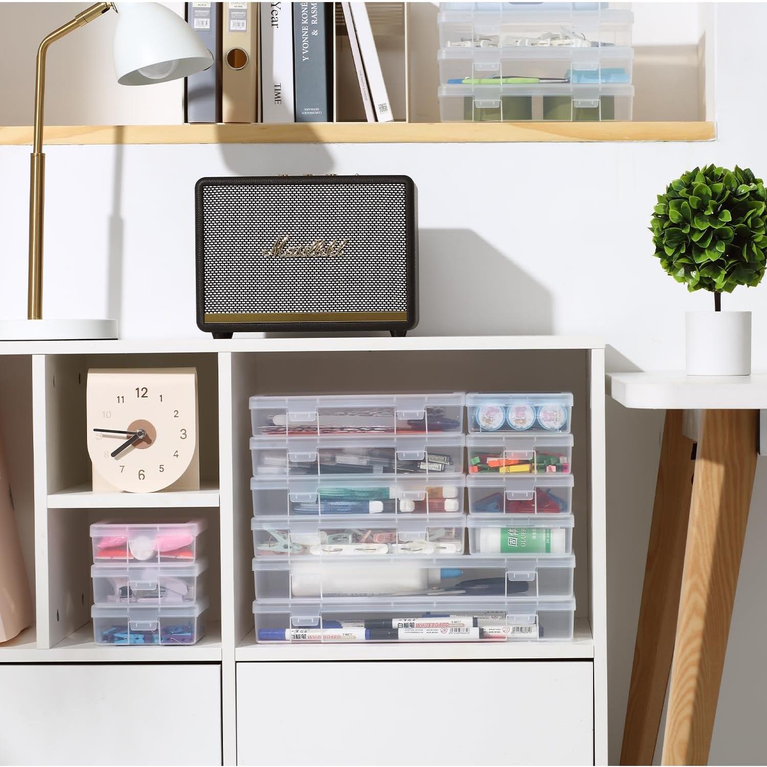 Cajas de Almacenamiento Apilables Novelinks 18 Pequeñas Transparentes