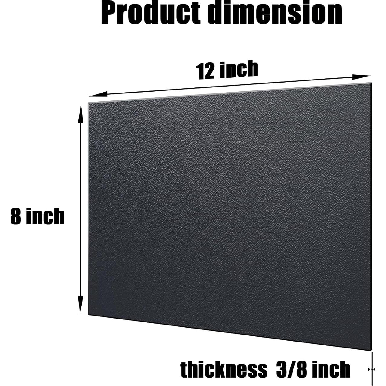 Hoja de Plástico ABS 8x12 cm 3/8" Grosor - Panel Termoformable