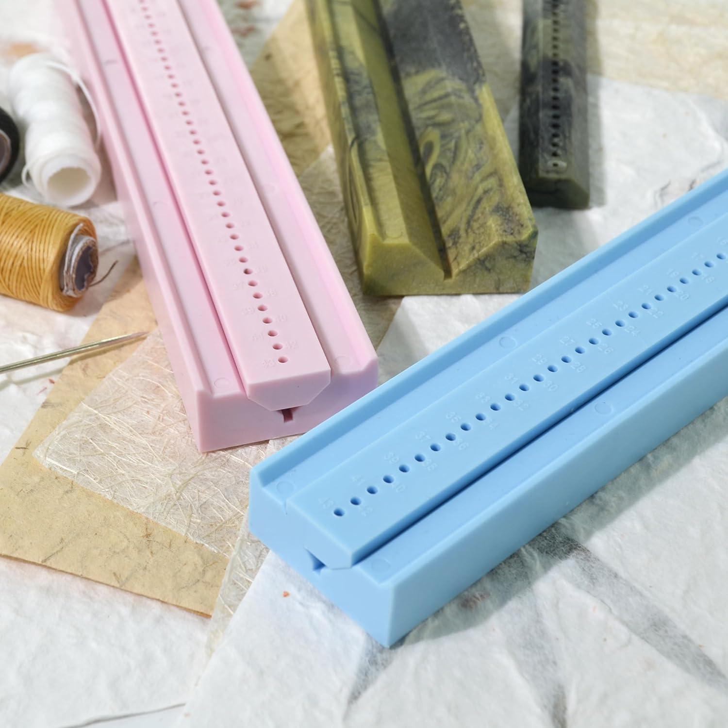 Kit de Encuadernación de Libros UPTTHOW con Punzón y Cuna Azul