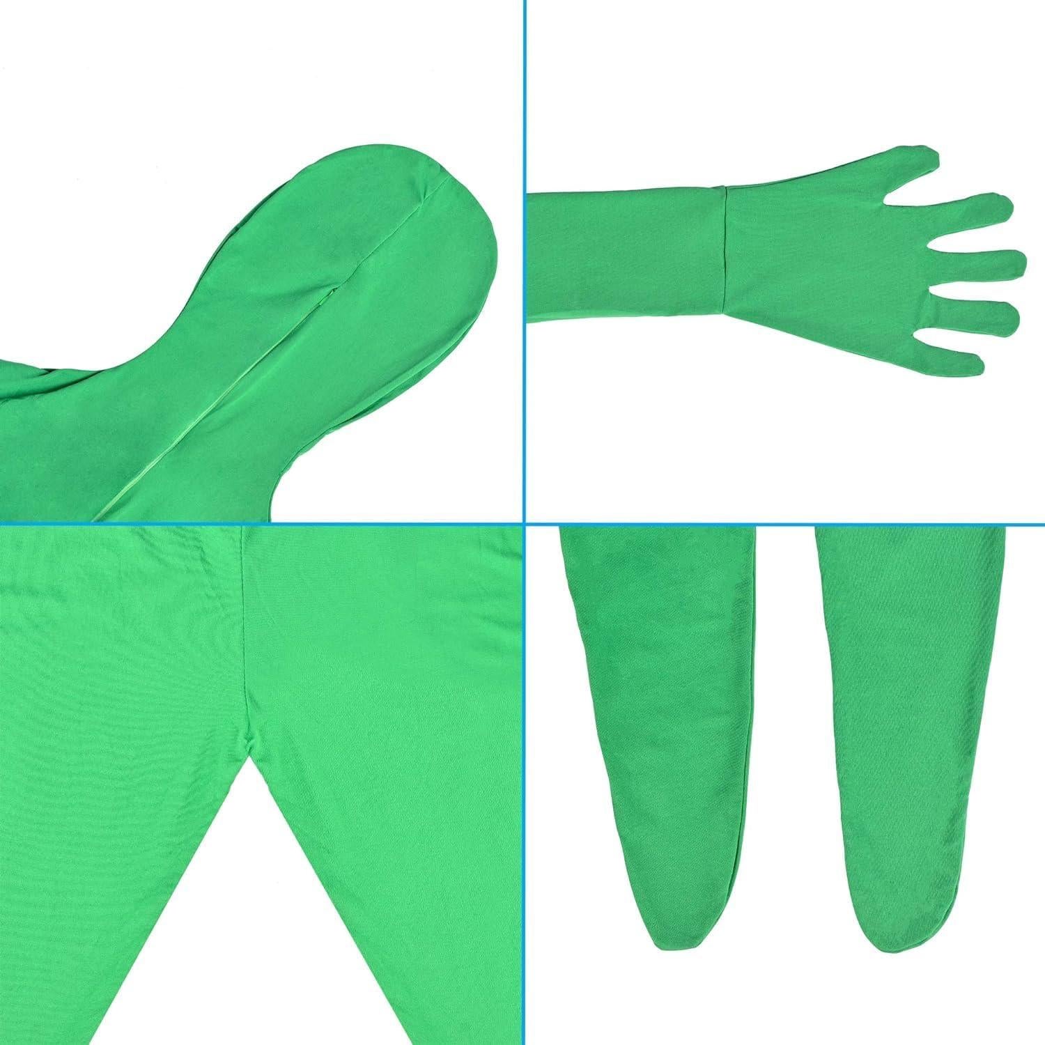 Disfraz de cuerpo completo Chromakey Verde Spandex Unisex