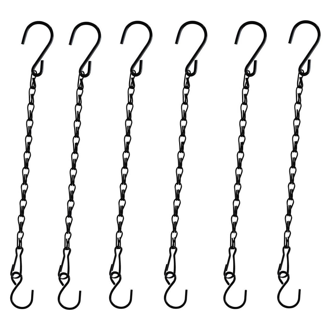 Cadena Colgante de Plantas Sersberg 11 Pulgadas Negra 6PCS