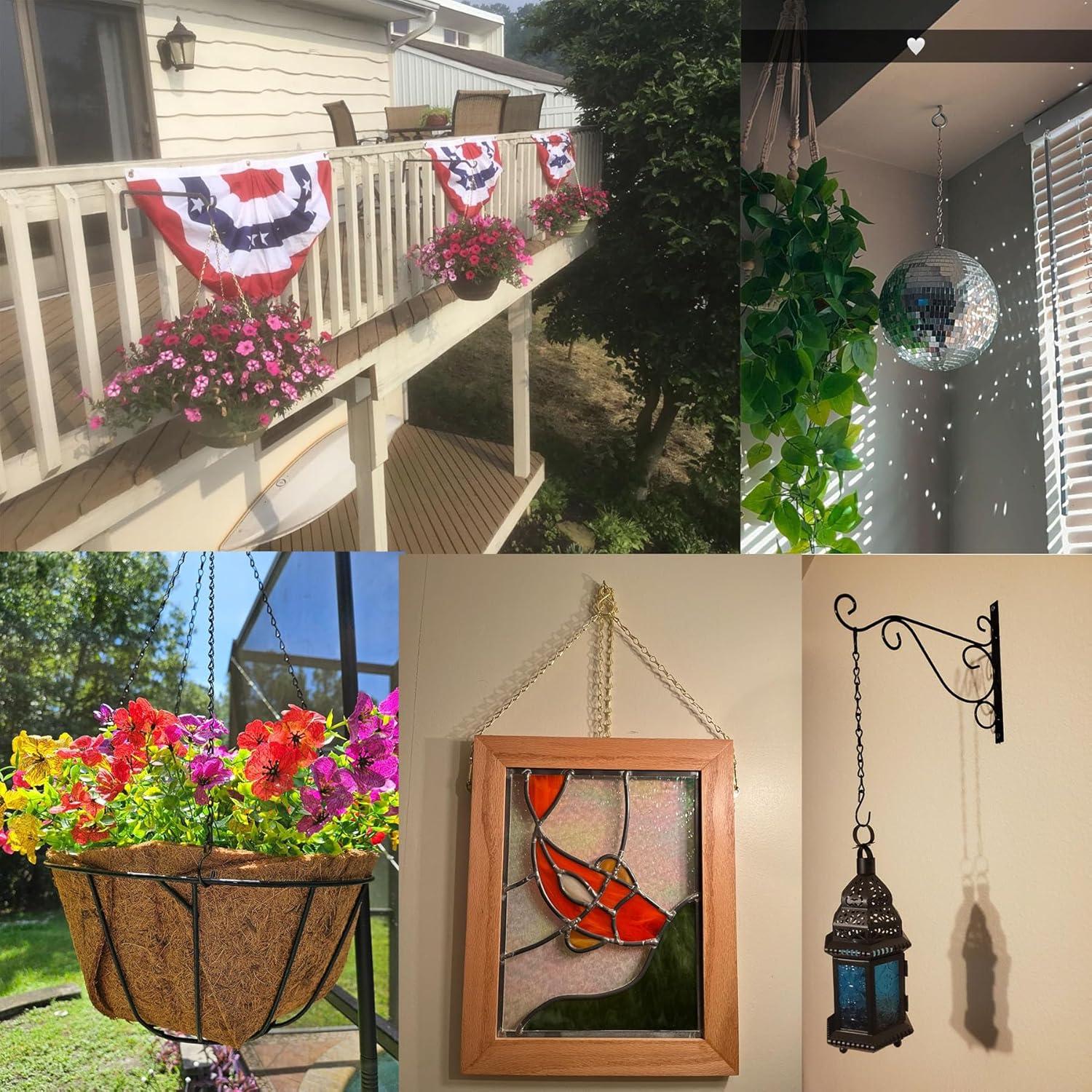 Cadena Colgante de Plantas Sersberg 11 Pulgadas Negra 6PCS