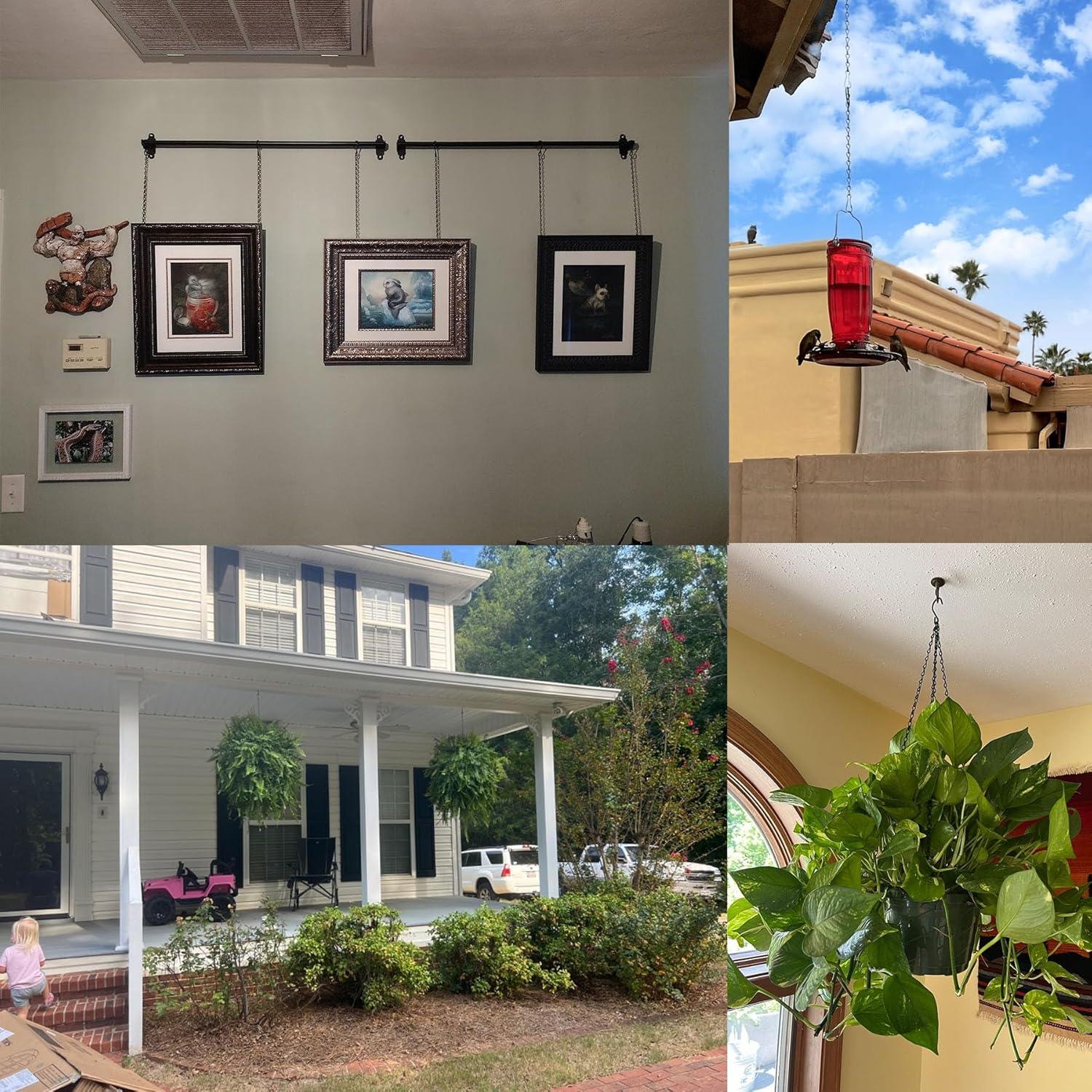 Cadena Colgante de Plantas Sersberg 11 Pulgadas Negra 6PCS