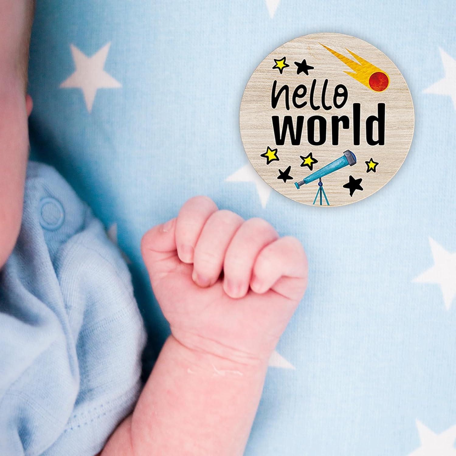 Círculos de Hitos Mensuales para Bebés - Discos de Madera 7 Pcs