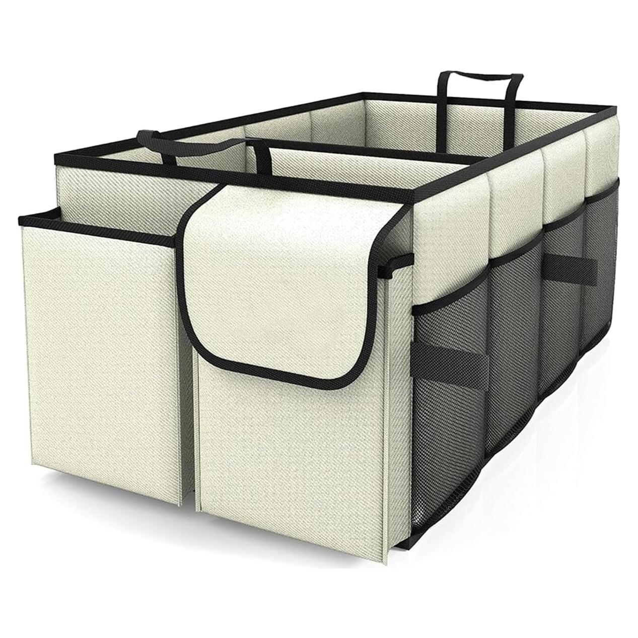 Organizador de Maletero de Coche Zikefest Plegable Beige 55.9x34cm