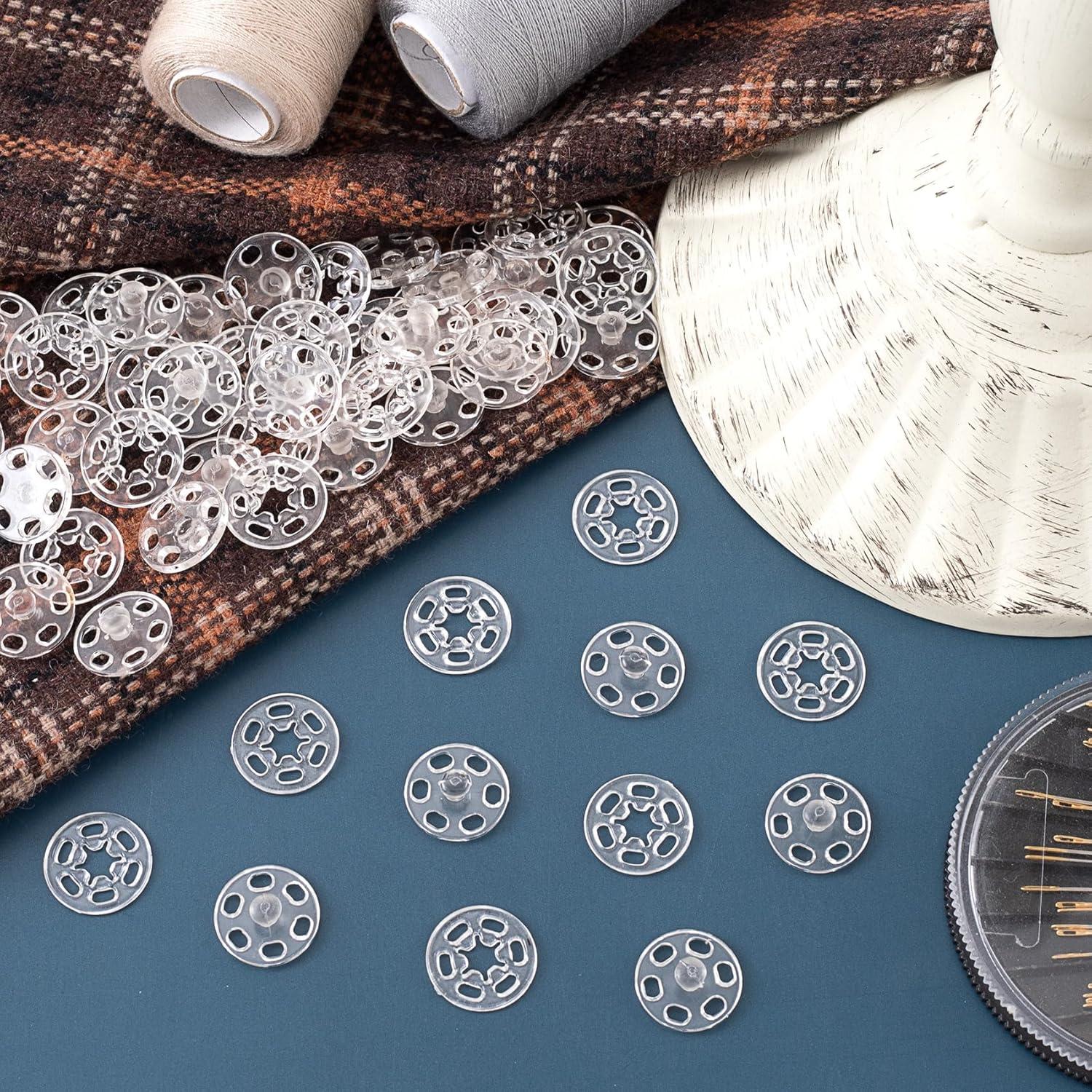 Kit de Botones de Presión Transparentes PAGOW - 30 Conjuntos 15mm