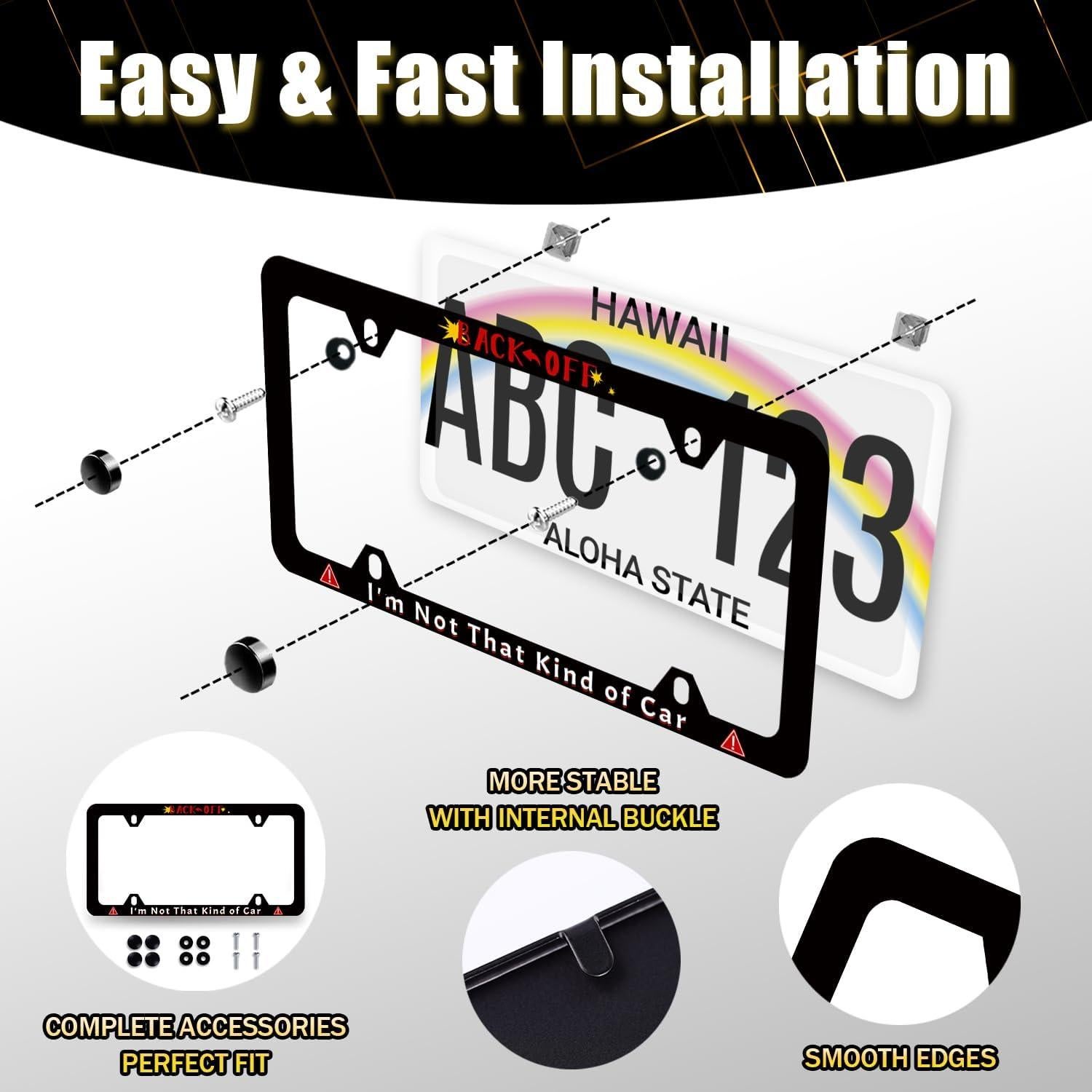 Marco de Placa de Licencia Personalizado RNKATIH 31.12x15.88cm