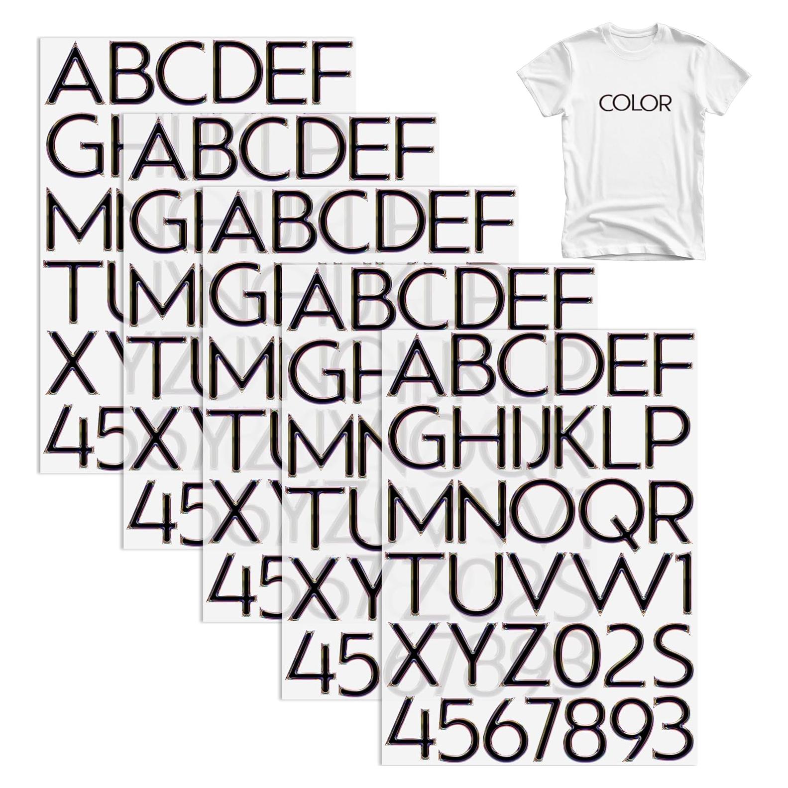 5 Piezas Letras y Números de Transferencia de Hierro Dolmifapro