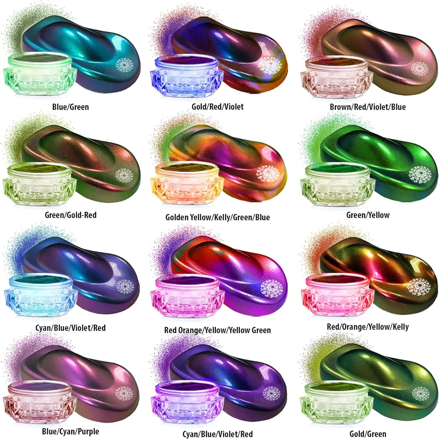 Juego de Polvo de Mica Camaleón Intenso Baltic Day - 12 Colores