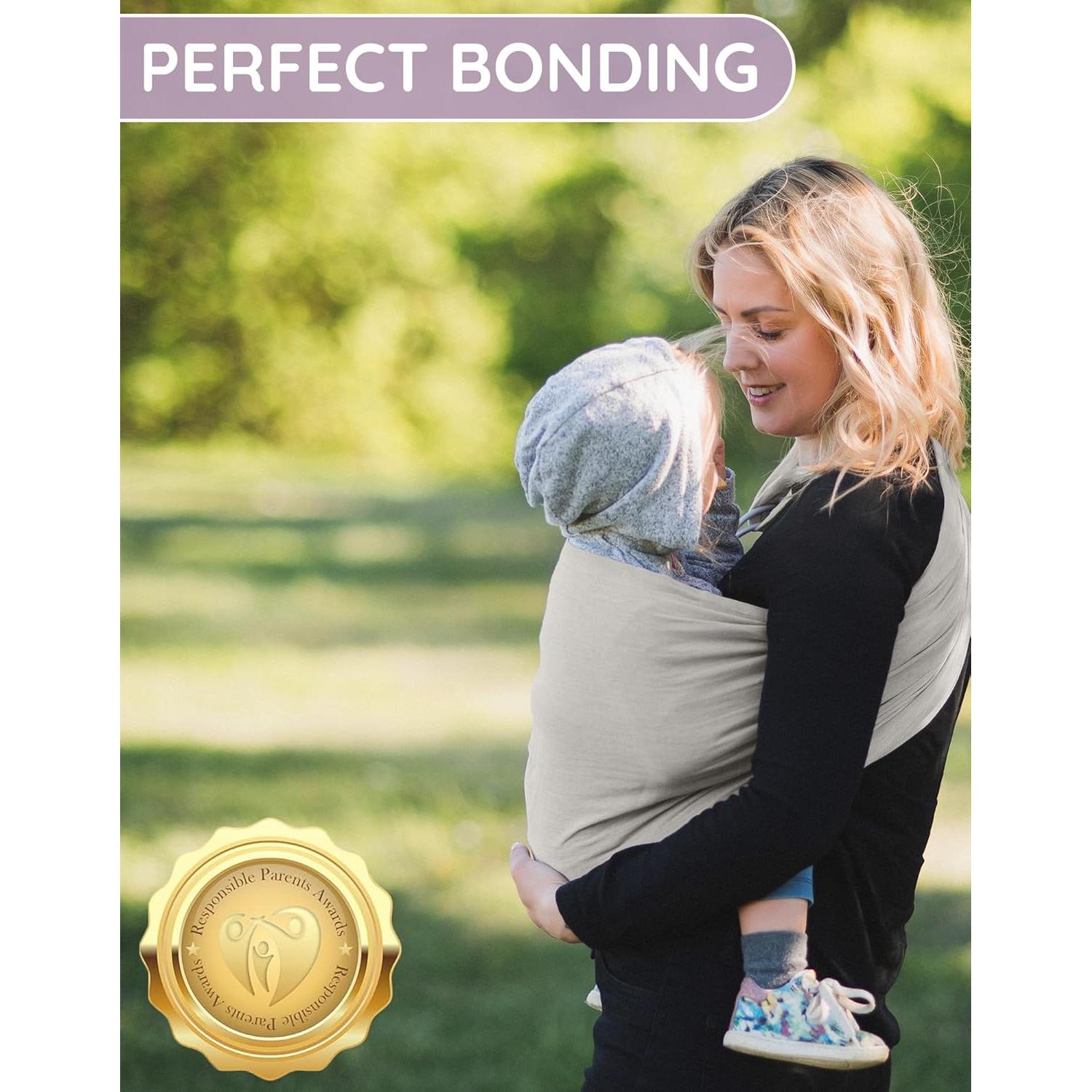 Portabebés de Anilla Muselina Algodón Beige Ajustable 0-11kg