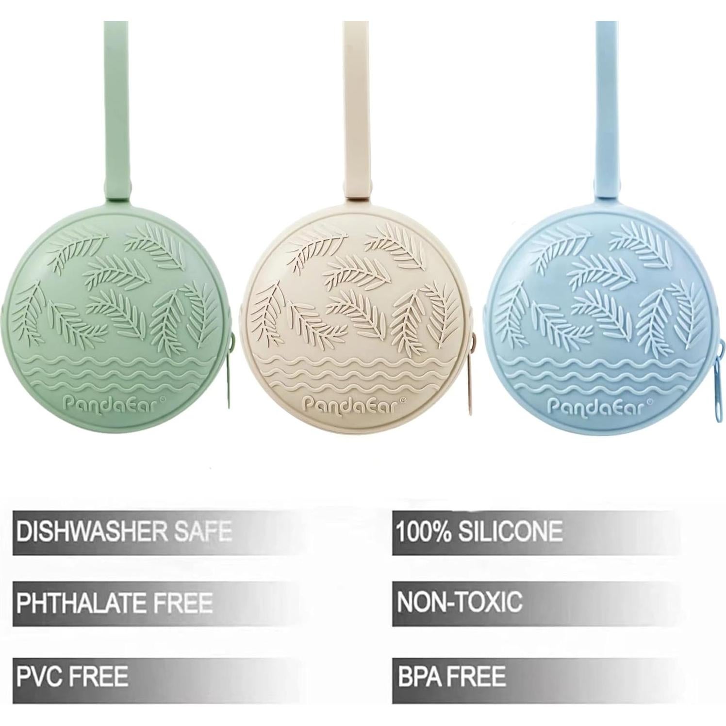 Funda de Chupete PandaEar 3 Pack Silicona Libre de BPA