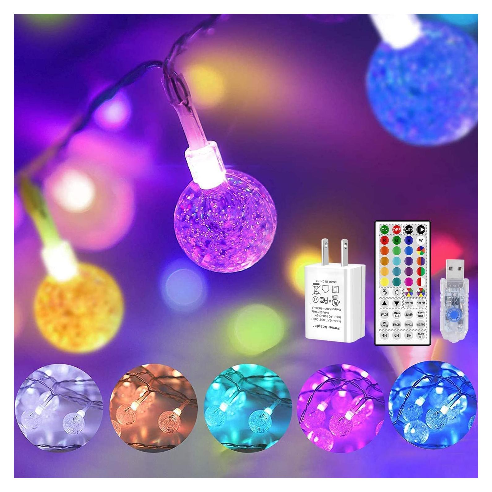 Luces de Cadena LED Omika 5m 50 Esferas RGB Control Remoto