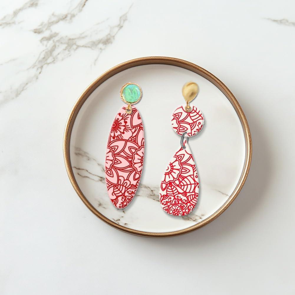 Sello de Textura de Silicona CHGCRAFT Flores Abstractas 14x14cm