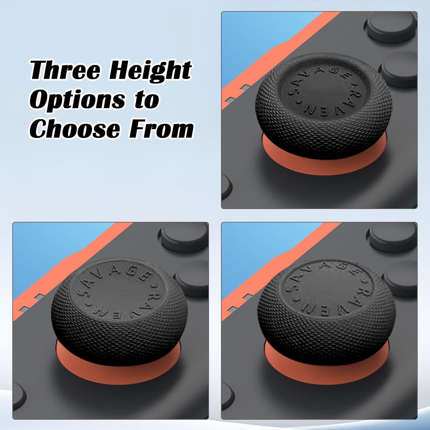 Juego de Empuñaduras para Pulgar Tyasoleil 6PCS Negro