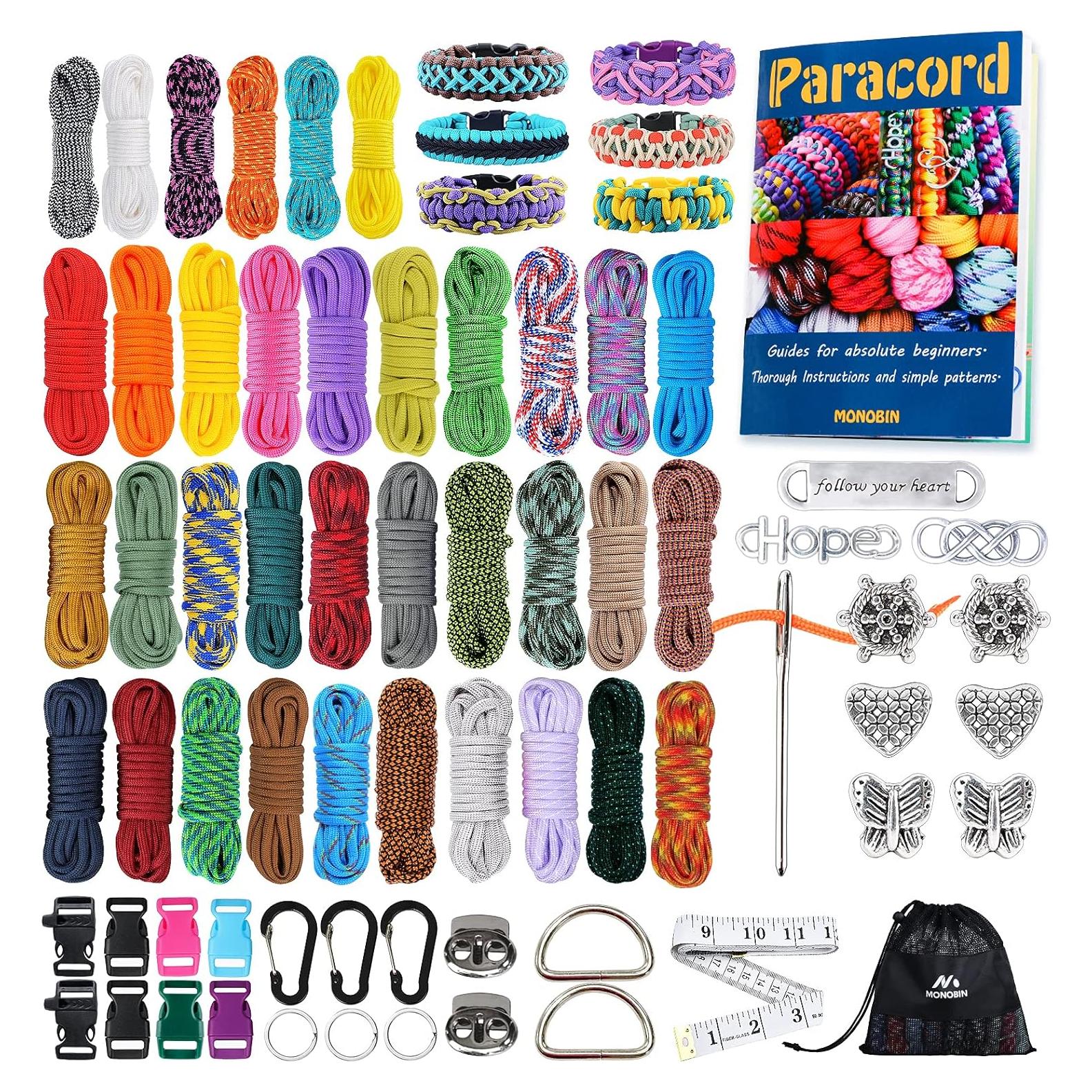 Kit de Pulseras de Paracord MONOBIN - 36 Colores y Accesorios