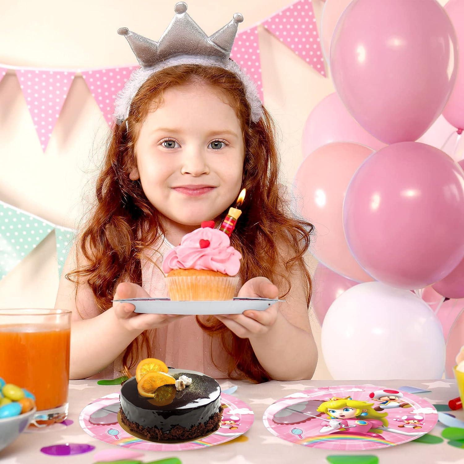 Suministros Fiesta Cumpleaños Princesa Peach 40 Pcs - DoMiDoLa