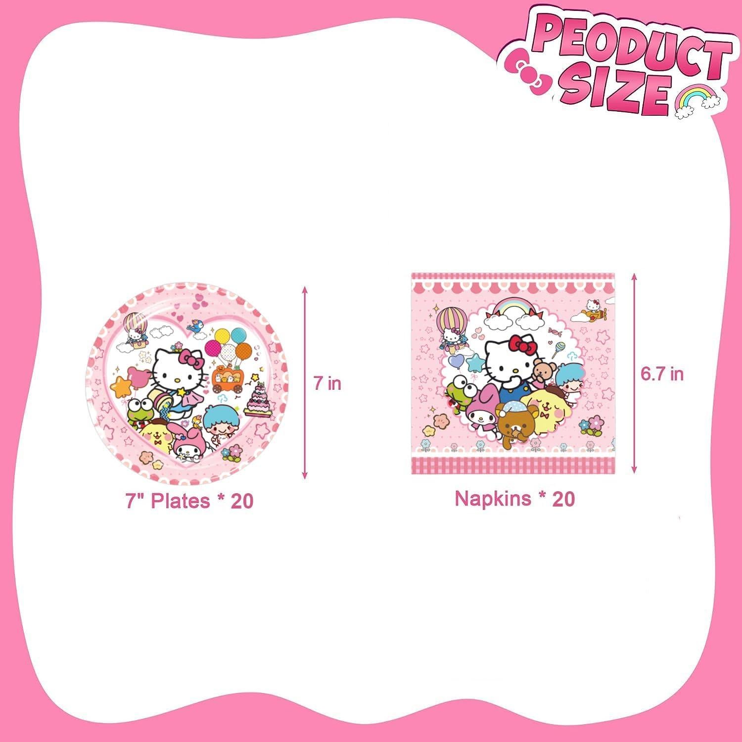 Kitty Suministros para Fiesta 40 Piezas - Platos y Servilletas