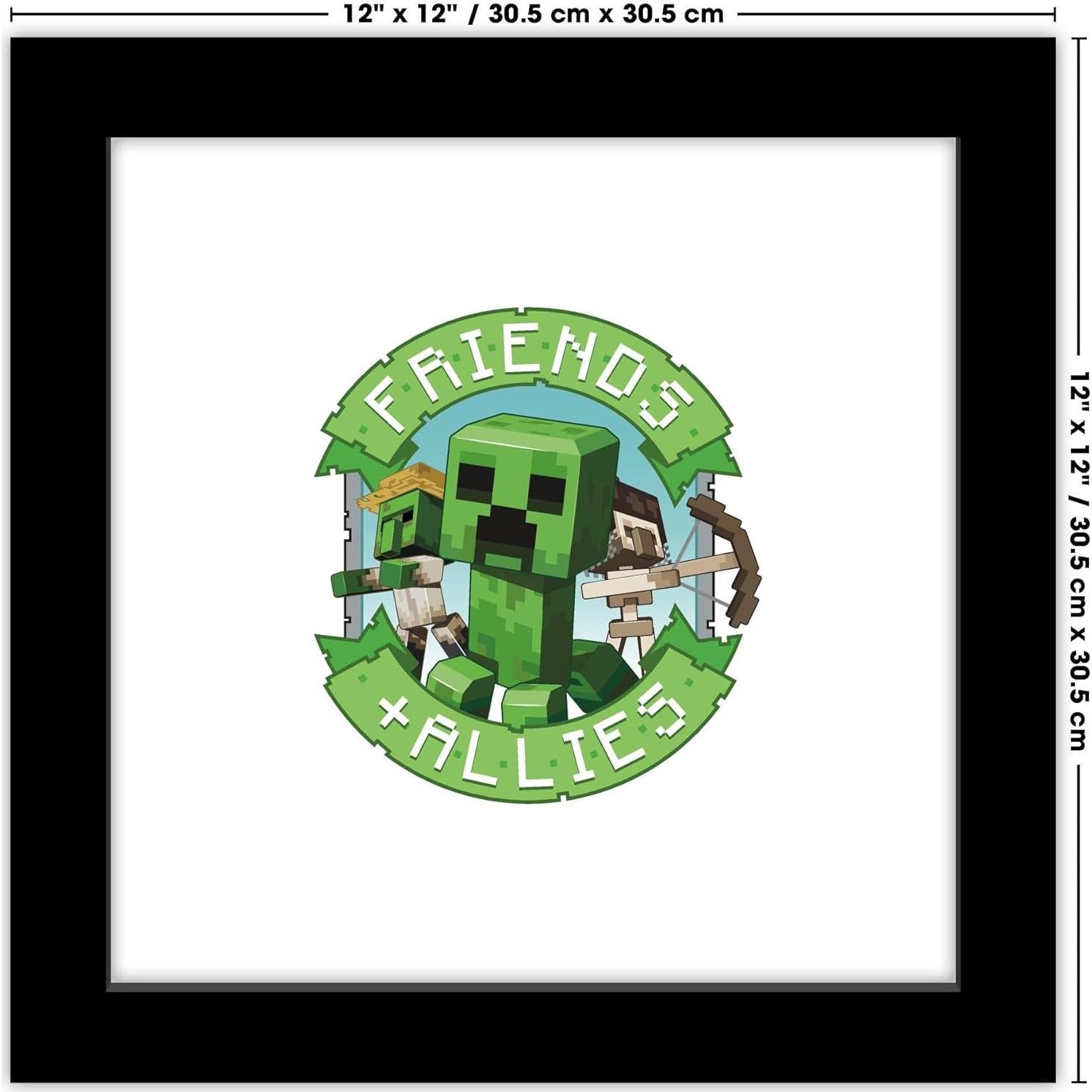 Arte de Pared Gallery Pops Minecraft: Legends - Marco Negro 30.48 cm