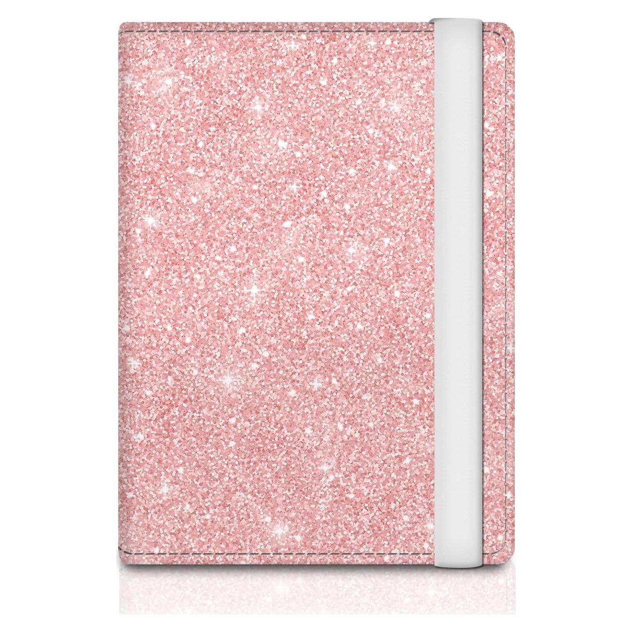 Portapasaportes de Cuero Premium RFID ATJFKIXL Rosa Negro