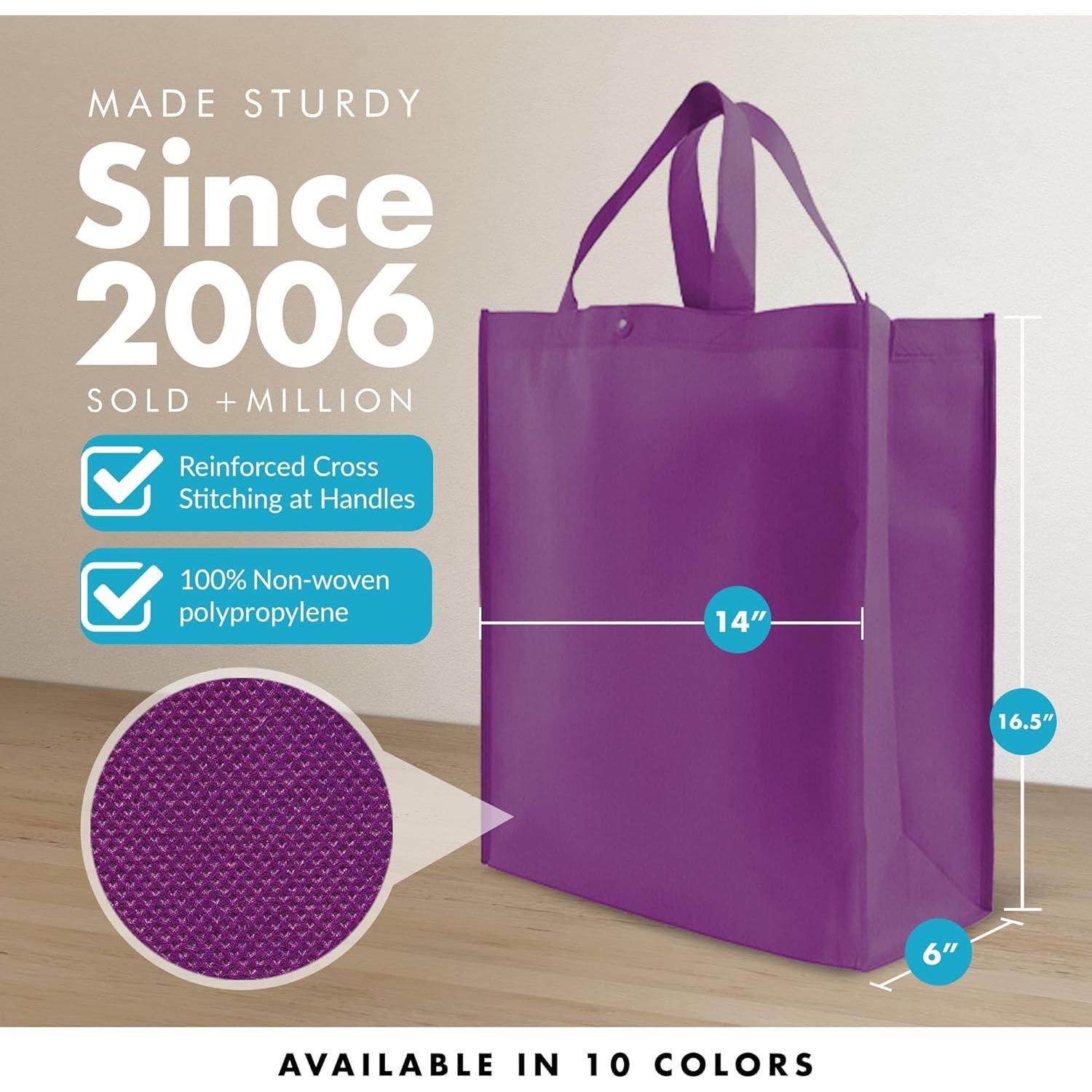 Bolsas de Compras Reutilizables Simply Green 10 Piezas 35.6x41.9cm