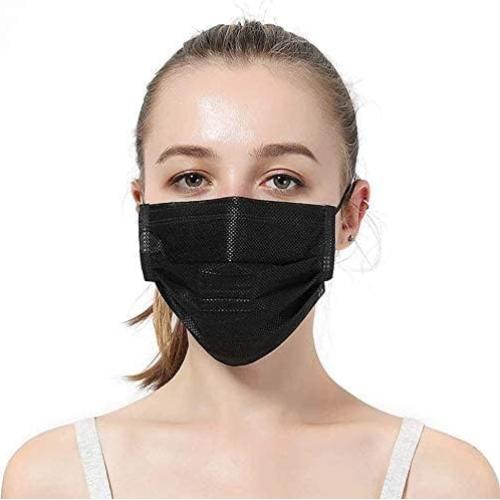 Mascarillas Desechables Negras 3 Capas Hyegiir 200 Pcs