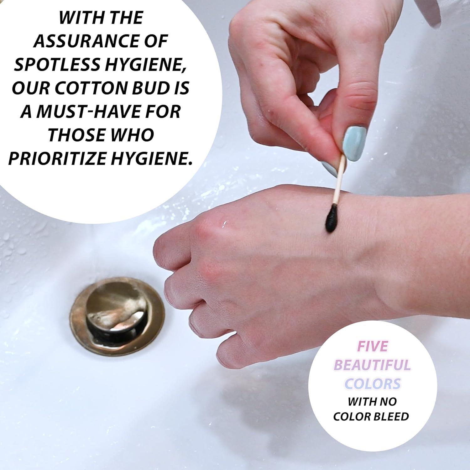 Bastones de Algodón Ecológicos RS ESSENTIAL'S 200 Unidades 5 Colores