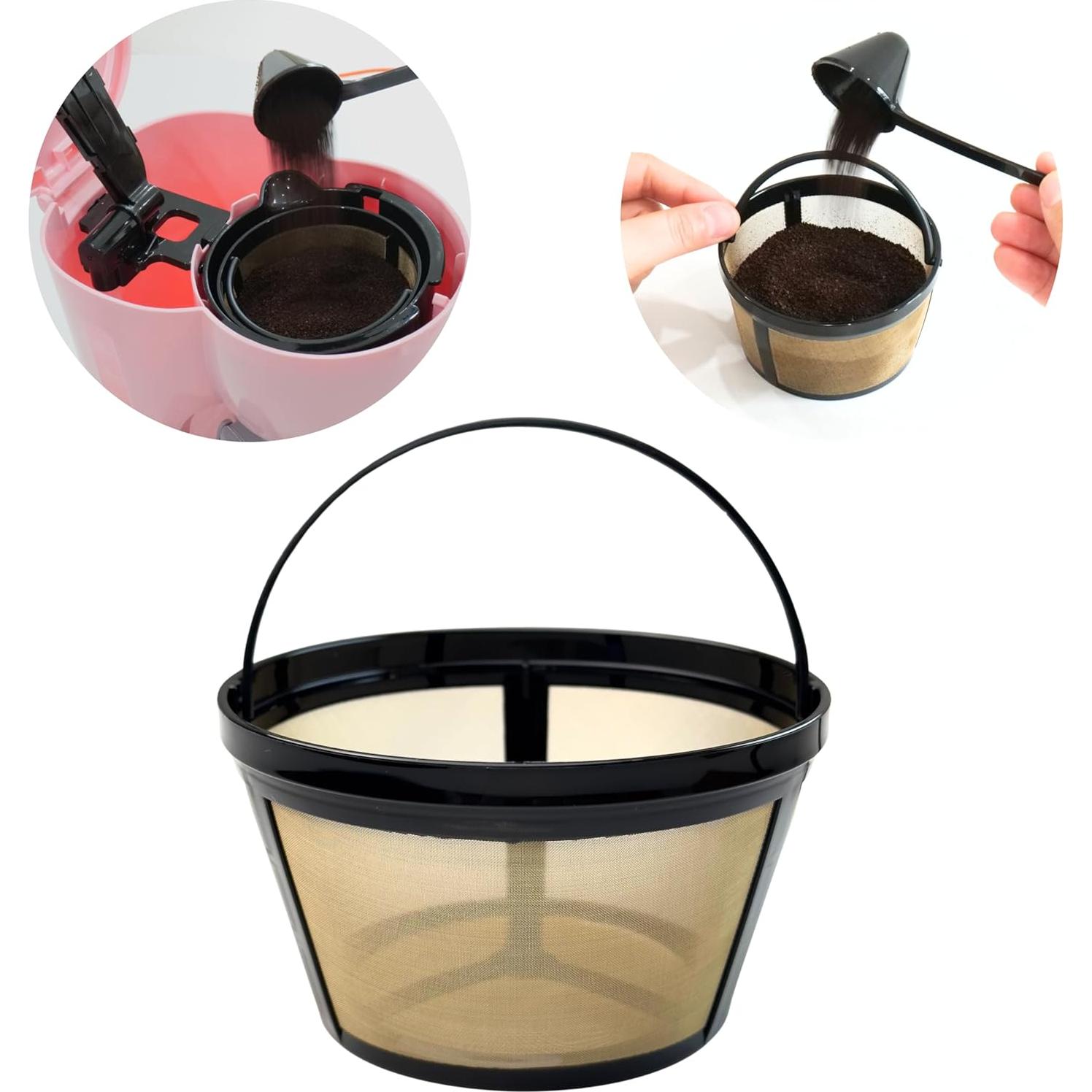 Filtro de café reutilizable Tronmei para cafeteras 8-12 tazas