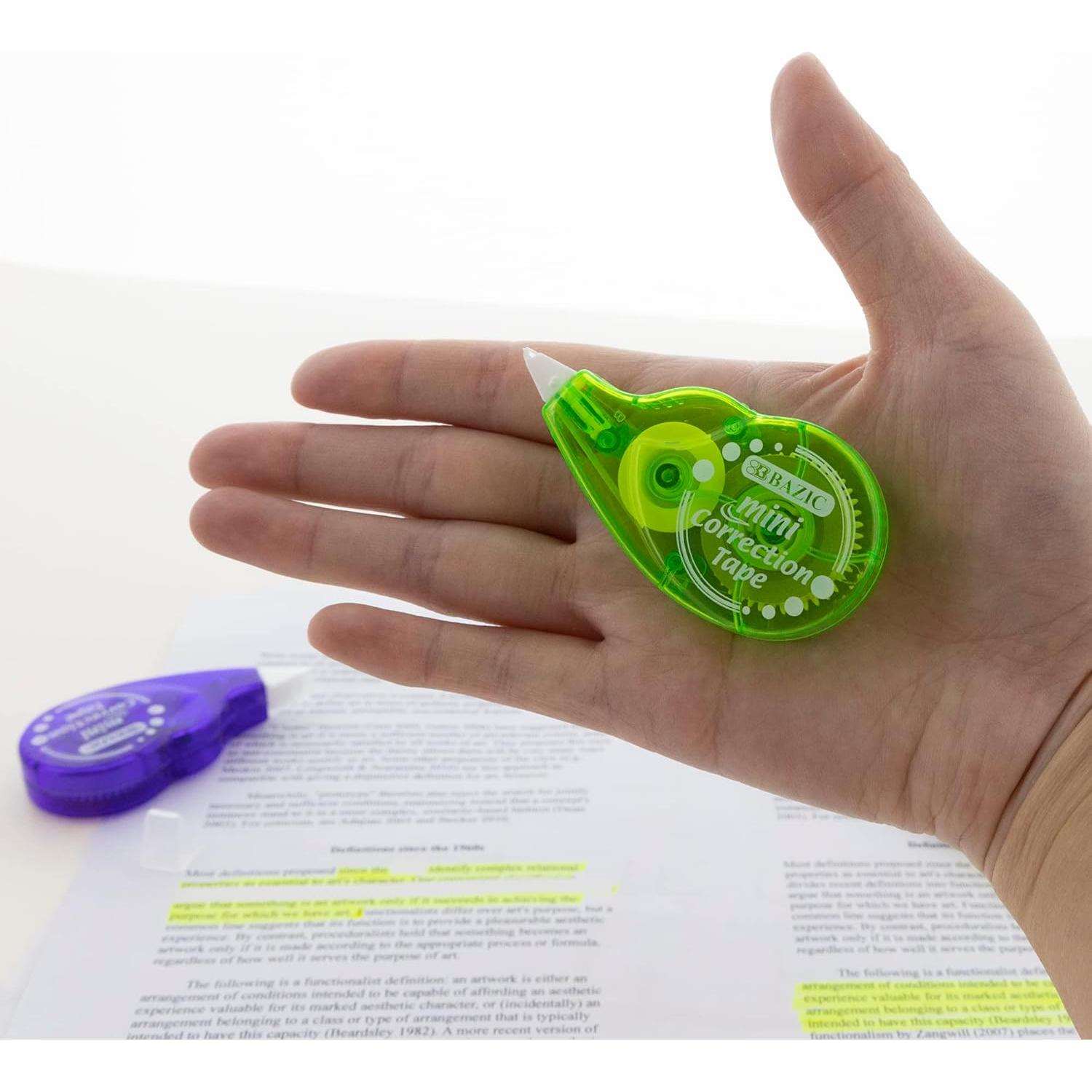 Cinta Correctora BAZIC Products 5 mm x 498.4 cm Paquete de 24