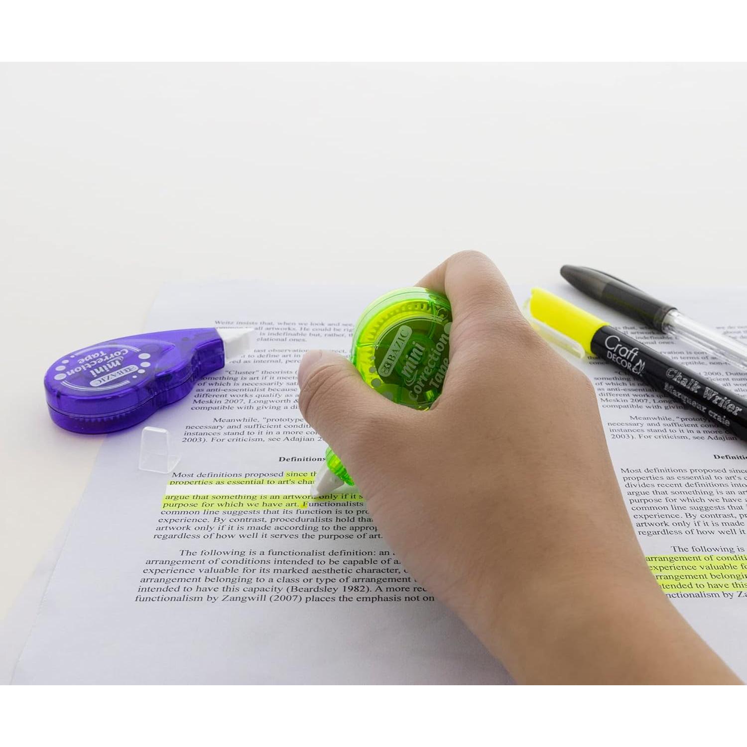 Cinta Correctora BAZIC Products 5 mm x 498.4 cm Paquete de 24