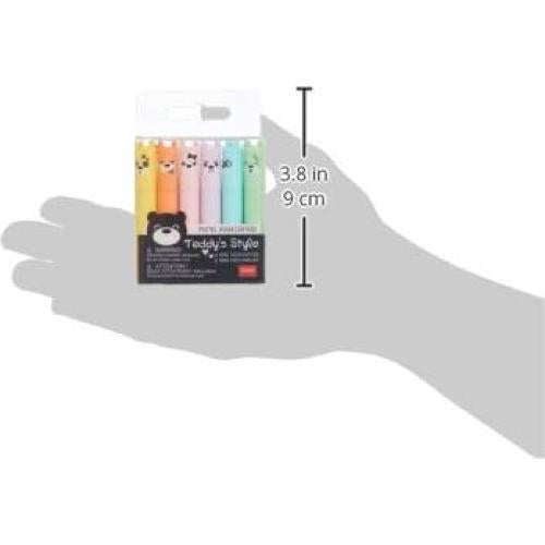 Set de 6 Marcadores Neon Legami Estilo Teddy 0.5mm Pastel