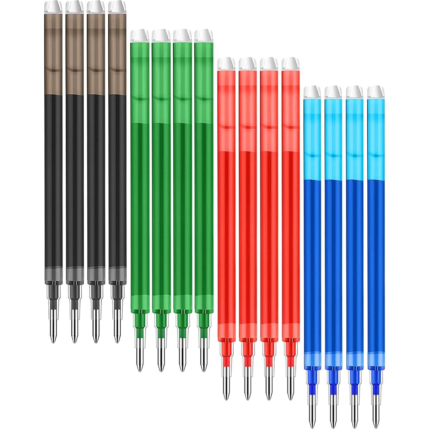 Recargas de bolígrafo gel borrable Jawfait 0.7 mm 16 colores