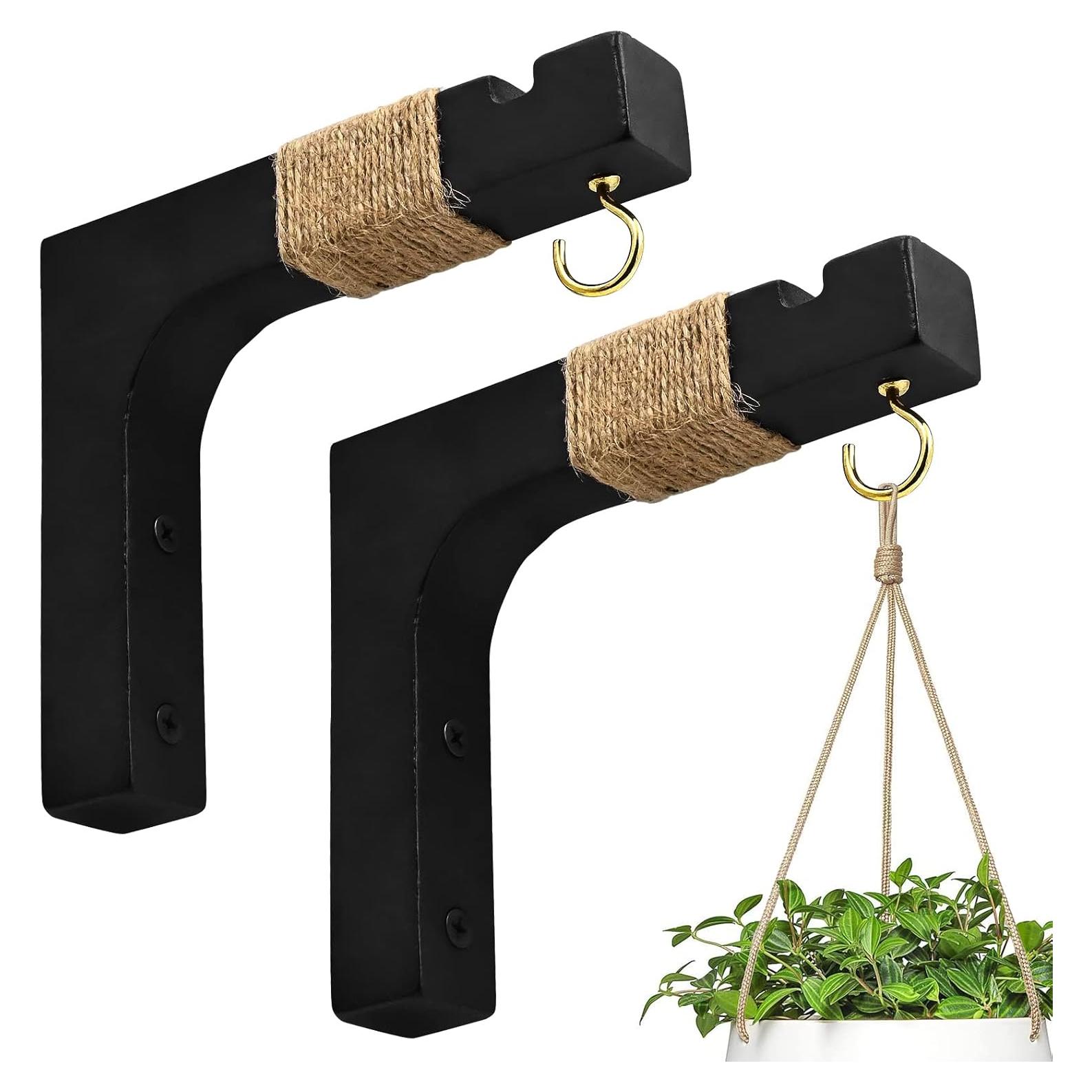 Ganchos de Madera para Colgar Plantas Micovay - 2 Piezas