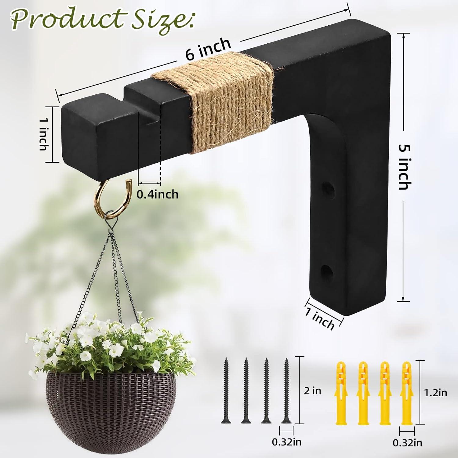 Ganchos de Madera para Colgar Plantas Micovay - 2 Piezas