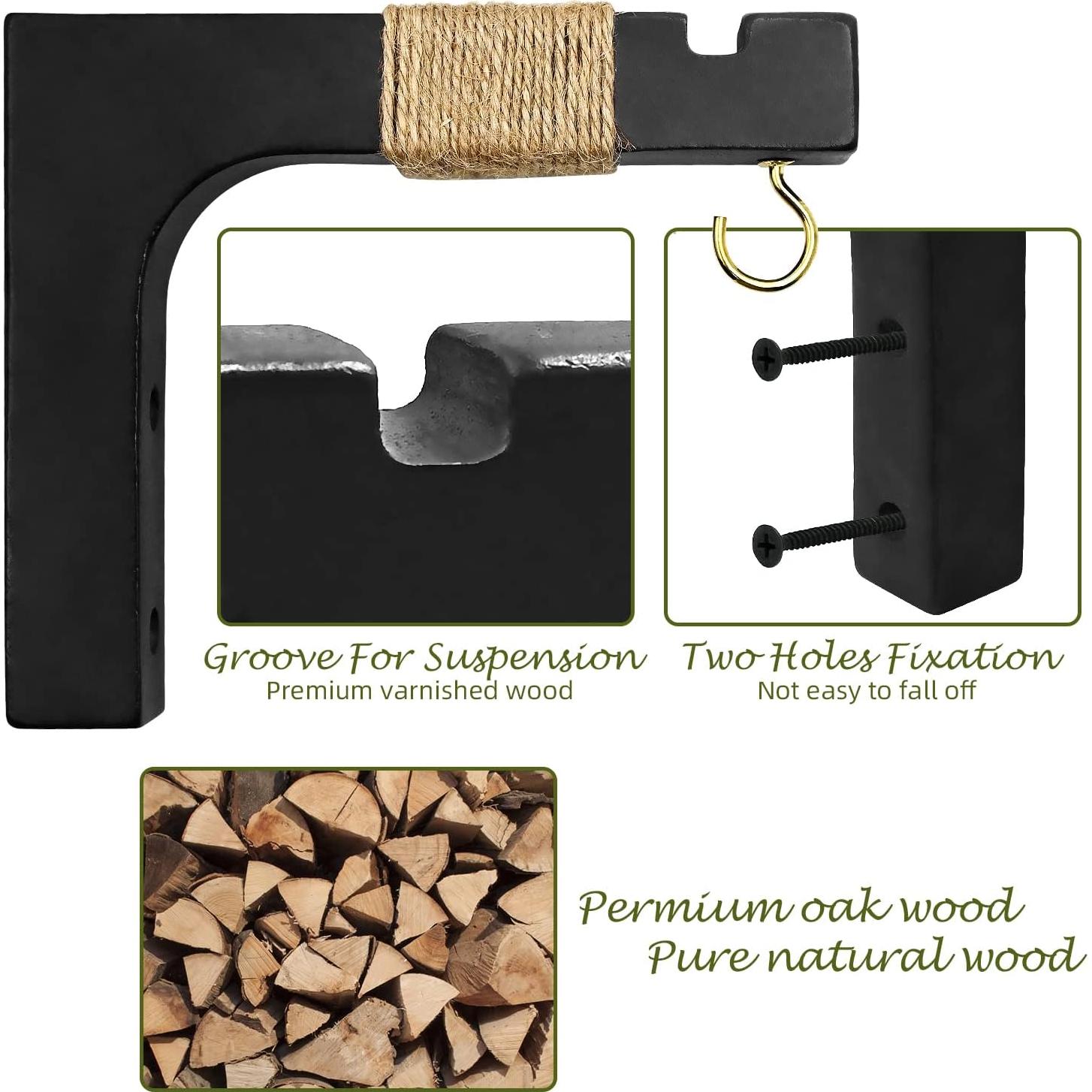 Ganchos de Madera para Colgar Plantas Micovay - 2 Piezas